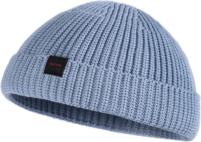 DASMINI Fisherman Beanie Hats for Men Women,Knit Trawler Skull Cap,Watch Cap,Spring Fall Winter Warm Short Hats - Image 1